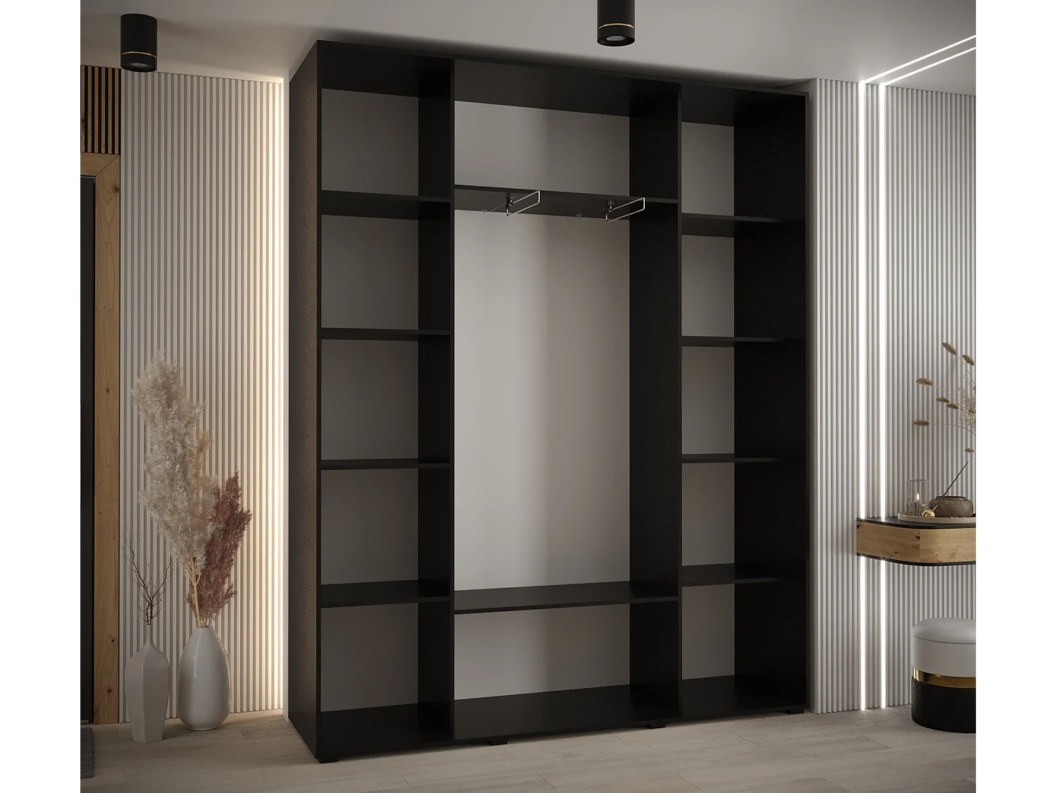 ARMOIRE DAVOS 11 À PORTES COULISSANTES 235,2/190/45 3 portes