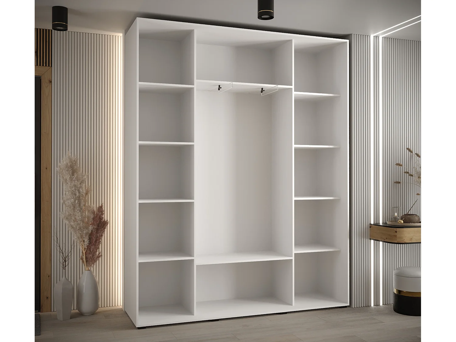 ARMOIRE DAVOS 10 À PORTES COULISSANTES 235,2/190/45 3 portes