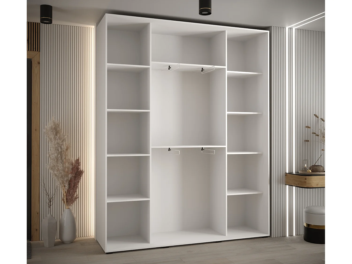 ARMOIRE DAVOS 10 À PORTES COULISSANTES 235,2/190/45 3 portes