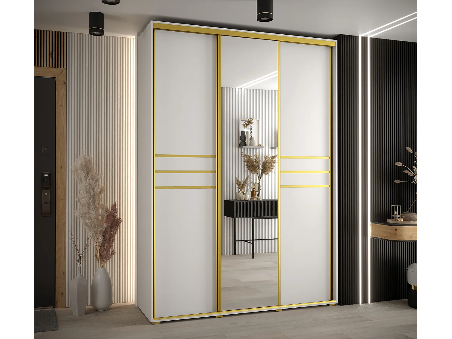 ARMOIRE DAVOS 11 À PORTES COULISSANTES 235,2/170/45 3 portes