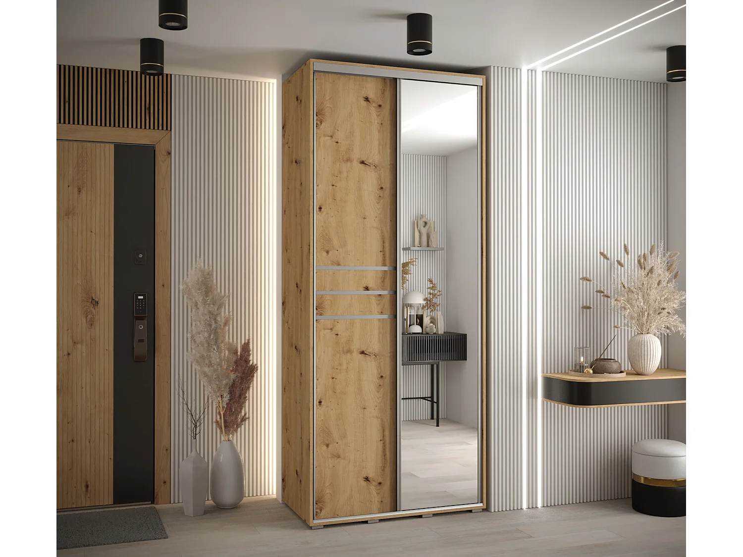 ARMOIRE DAVOS 11 À PORTES COULISSANTES 235,2/100/60 2 portes