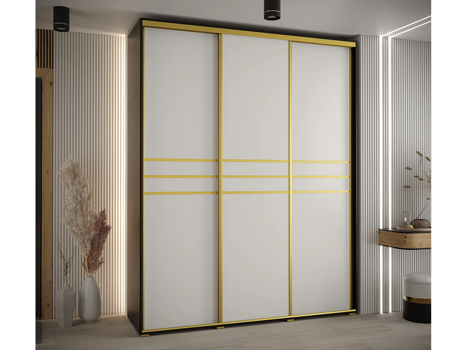 ARMOIRE DAVOS 10 À PORTES COULISSANTES 235,2/190/45 3 portes