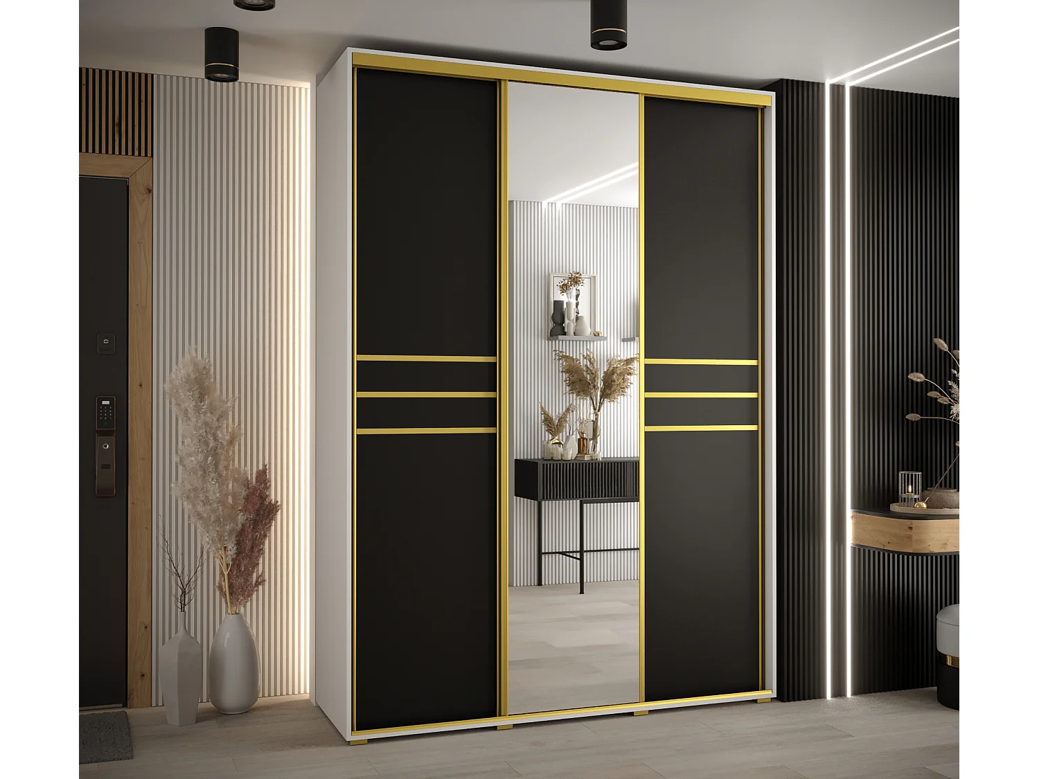 ARMOIRE DAVOS 11 À PORTES COULISSANTES 235,2/170/60 3 portes