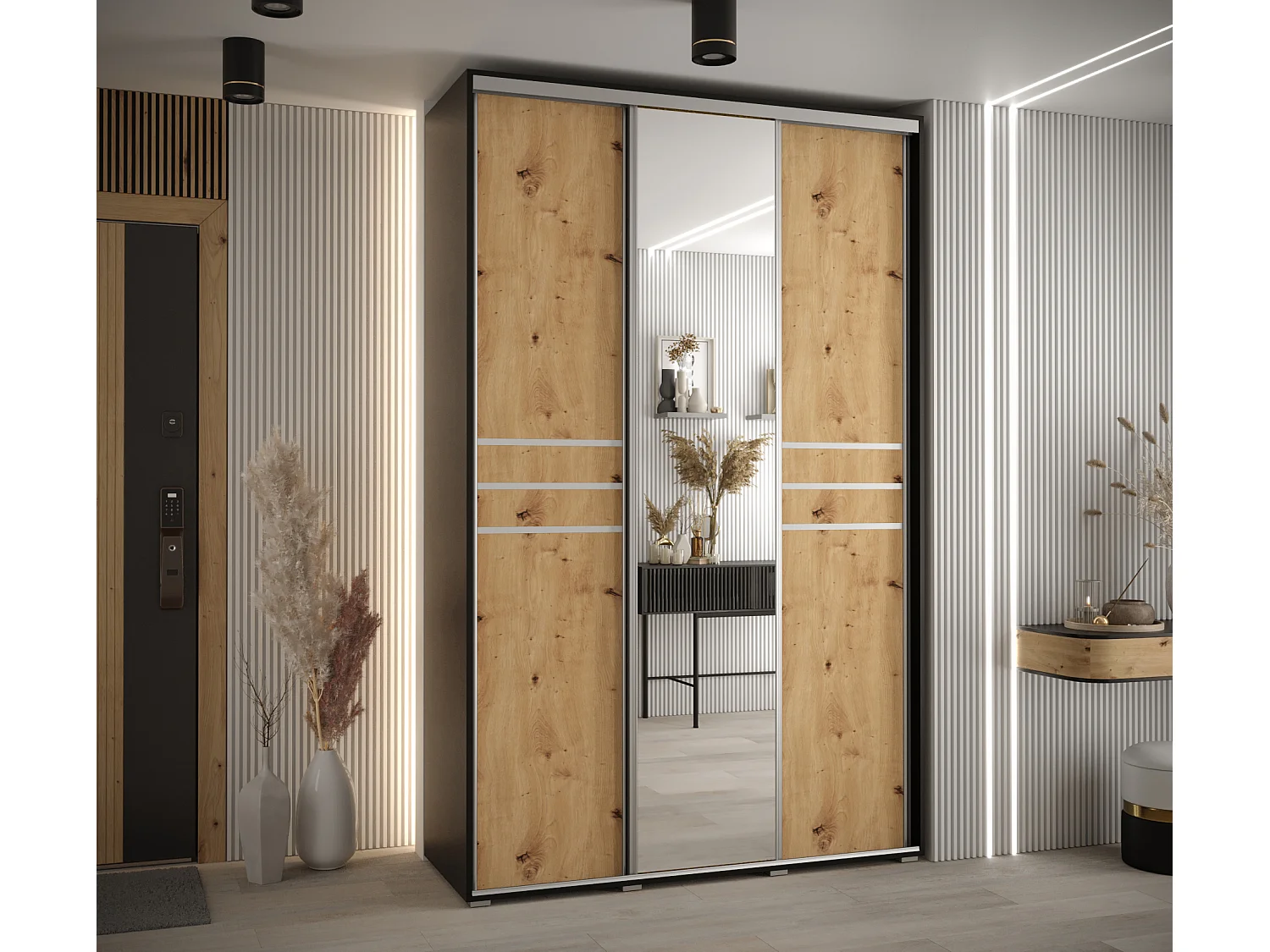 ARMOIRE DAVOS 11 À PORTES COULISSANTES 235,2/160/45 3 portes