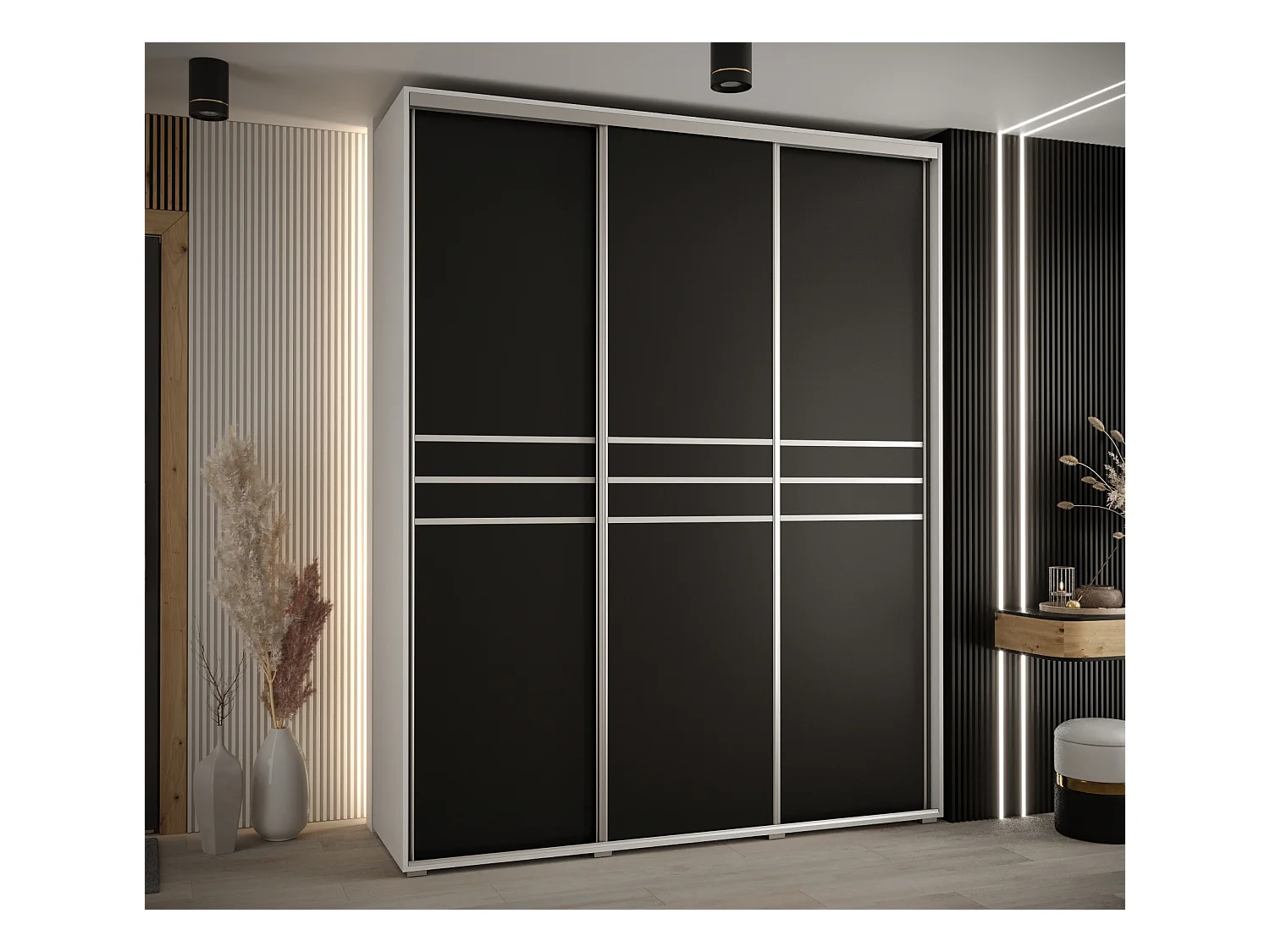 ARMOIRE DAVOS 10 À PORTES COULISSANTES 235,2/190/60 3 portes