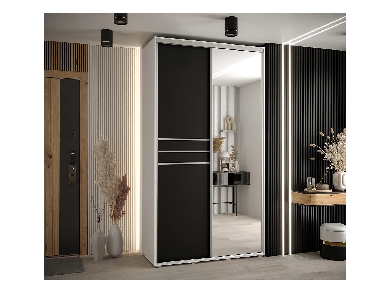 ARMOIRE DAVOS 11 À PORTES COULISSANTES 235,2/130/45 2 portes