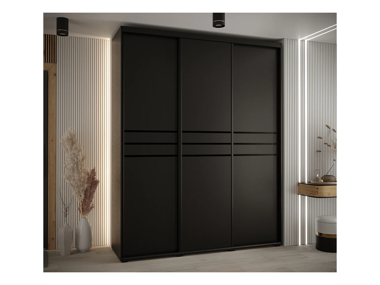 ARMOIRE DAVOS 10 À PORTES COULISSANTES 235,2/190/60 3 portes