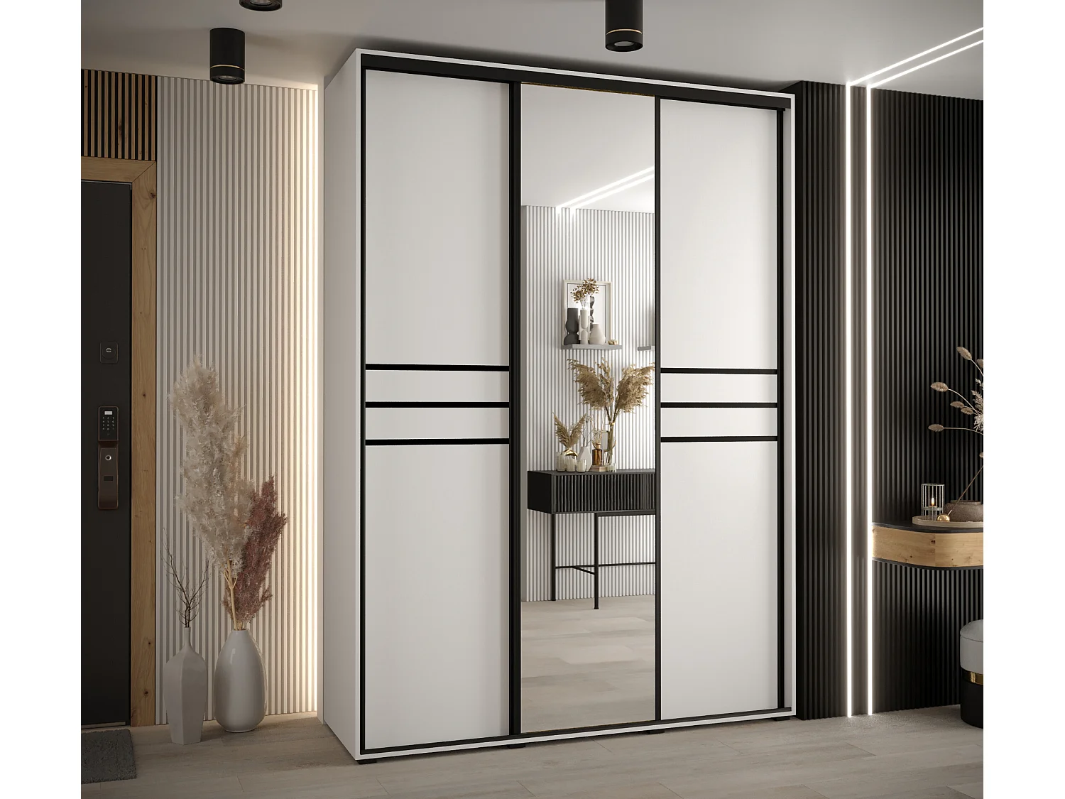 ARMOIRE DAVOS 11 À PORTES COULISSANTES 235,2/170/45 3 portes