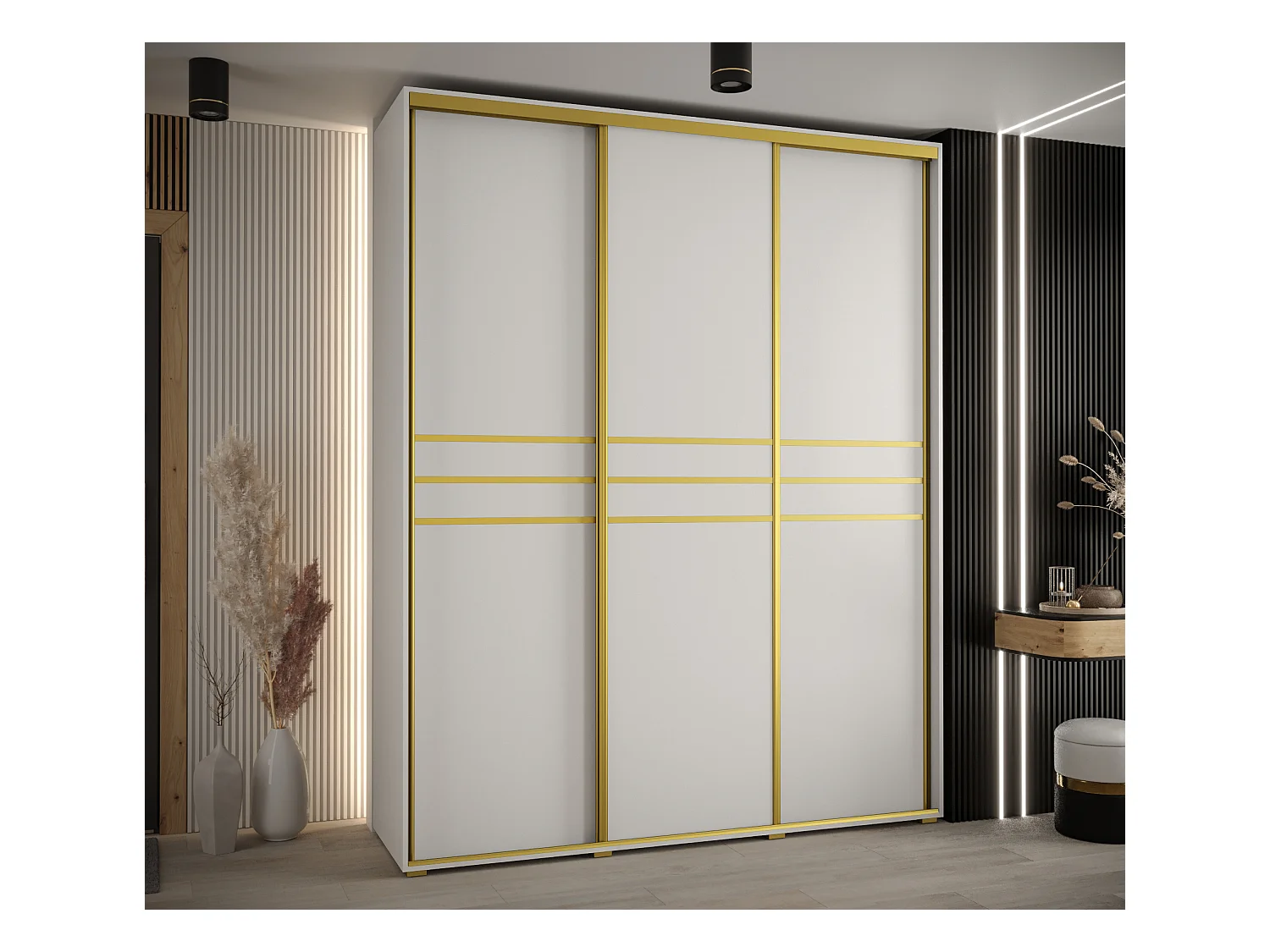 ARMOIRE DAVOS 10 À PORTES COULISSANTES 235,2/190/60 3 portes