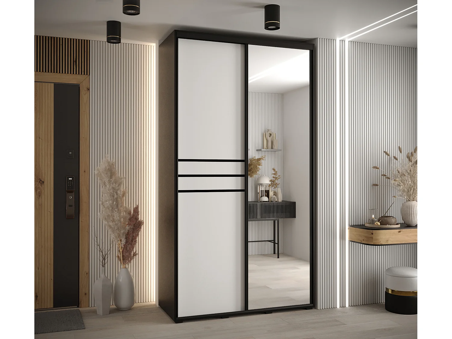 ARMOIRE DAVOS 11 À PORTES COULISSANTES 235,2/130/60 2 portes