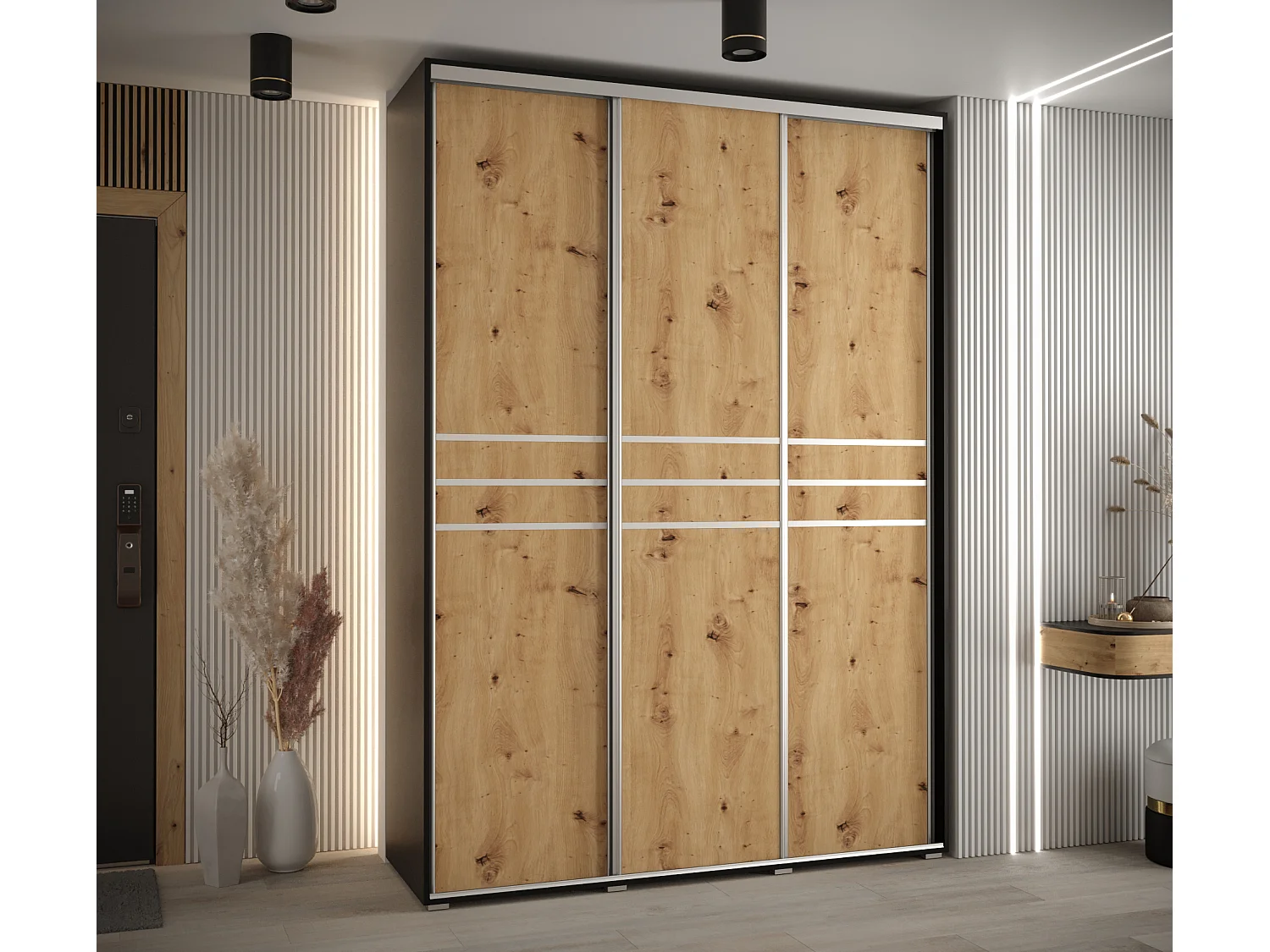 ARMOIRE DAVOS 10 À PORTES COULISSANTES 235,2/170/60 3 portes