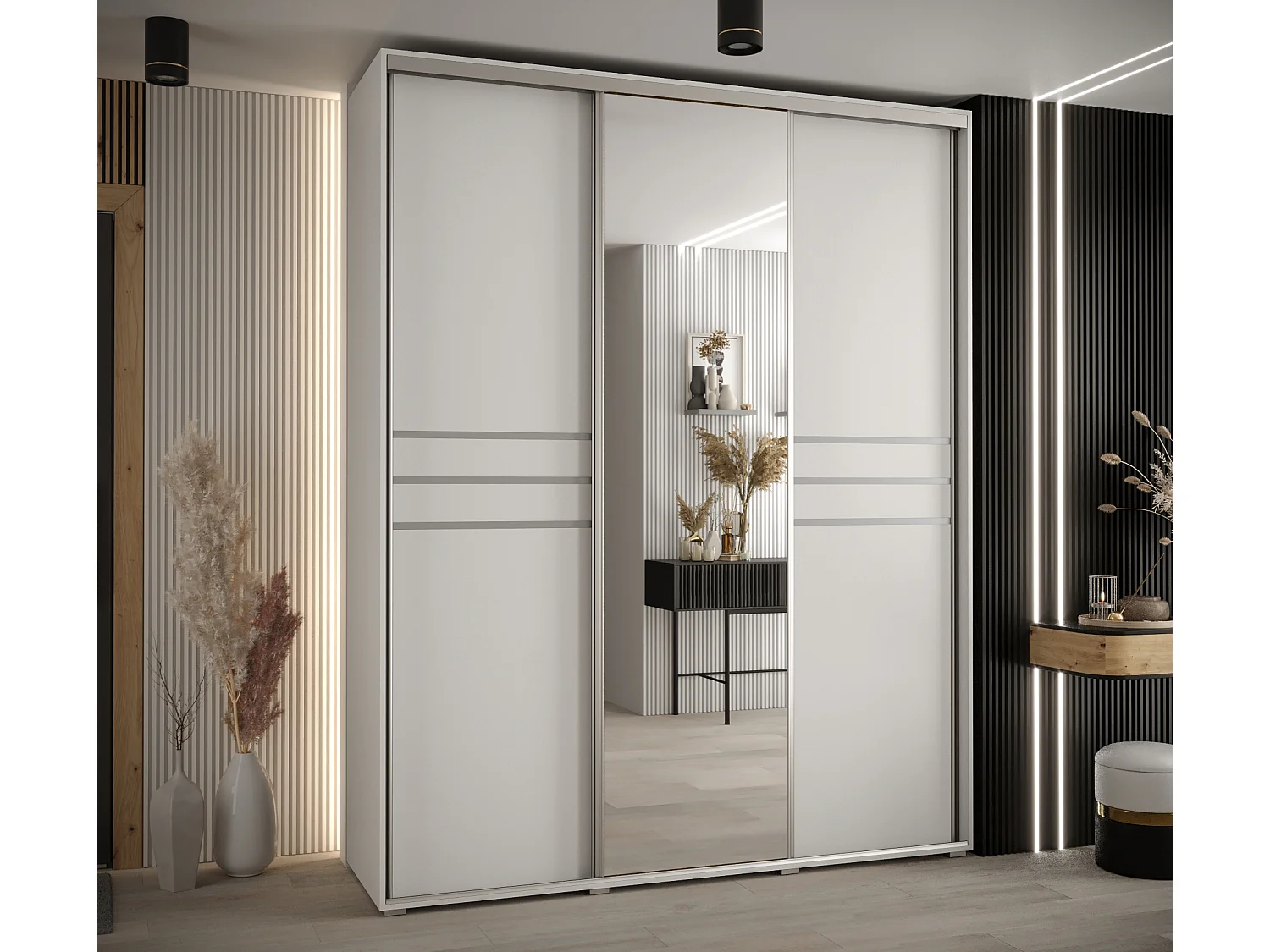 ARMOIRE DAVOS 11 À PORTES COULISSANTES 235,2/190/45 3 portes