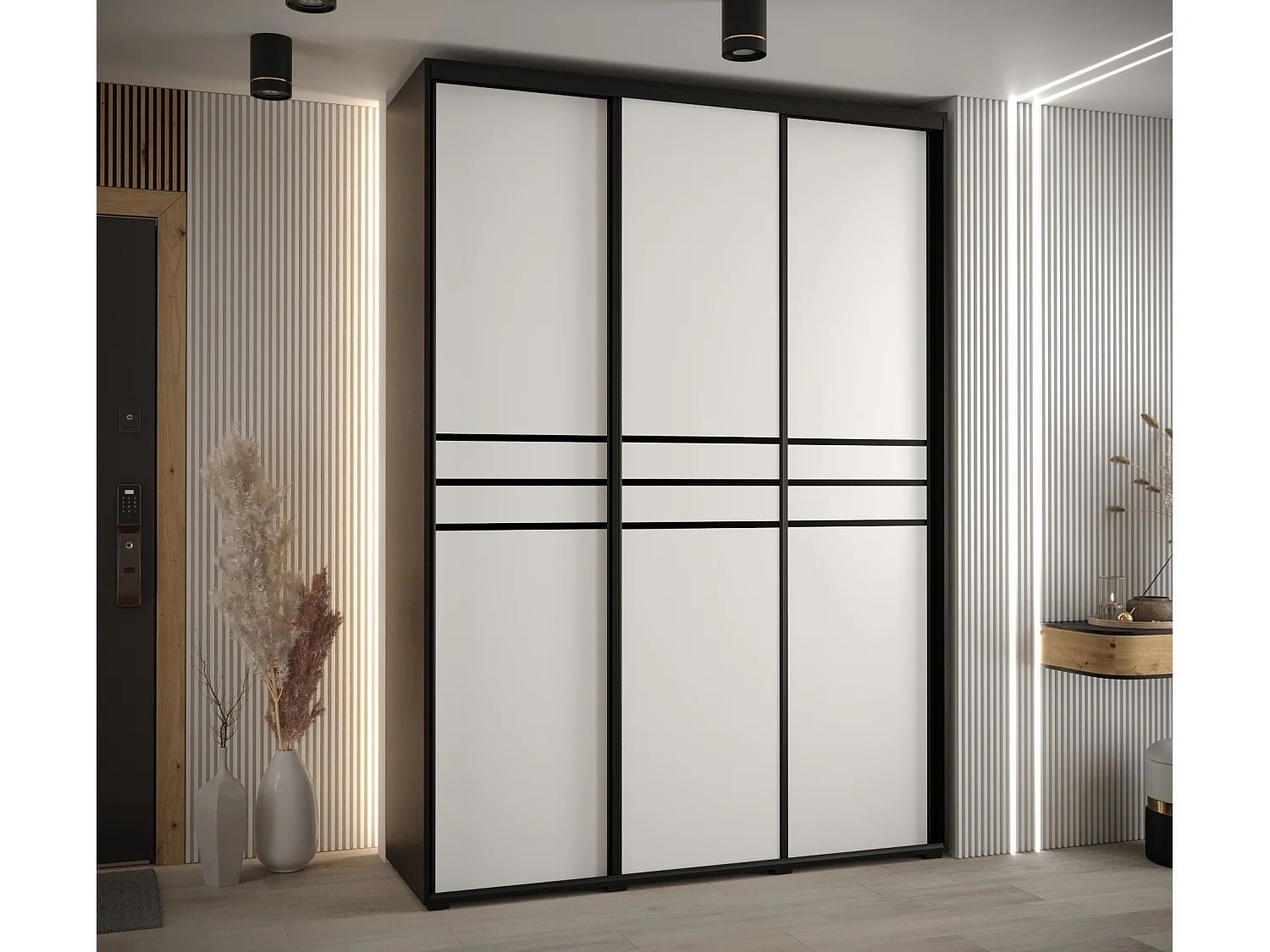 ARMOIRE DAVOS 10 À PORTES COULISSANTES 235,2/170/60 3 portes