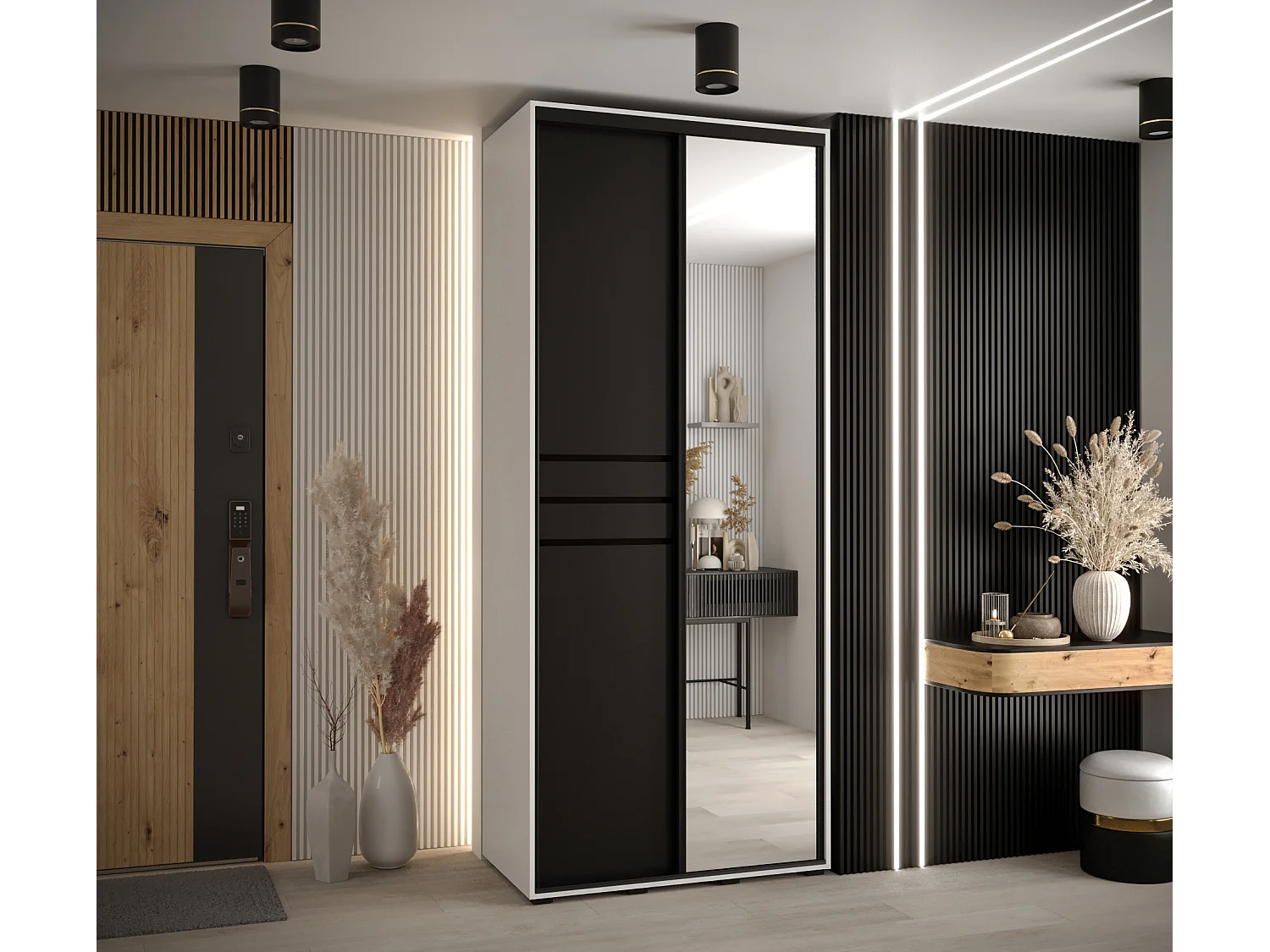 ARMOIRE DAVOS 11 À PORTES COULISSANTES 235,2/100/60 2 portes