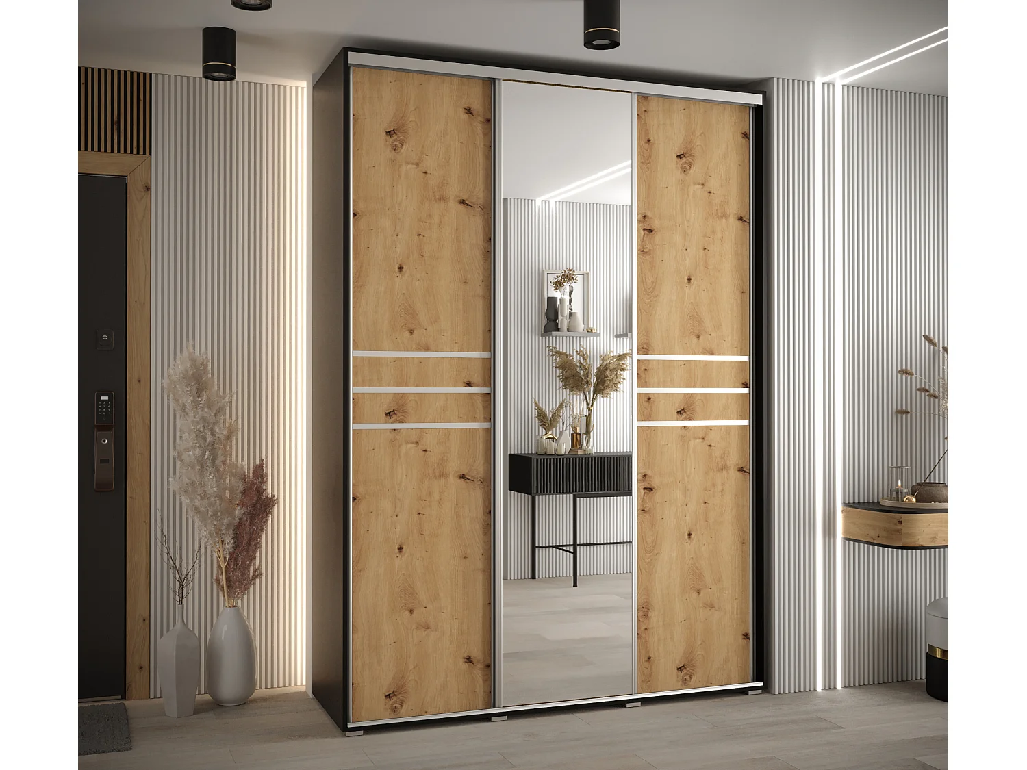 ARMOIRE DAVOS 11 À PORTES COULISSANTES 235,2/170/45 3 portes