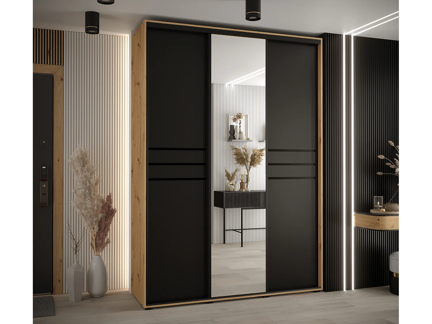 SCHWEBETÜRENSCHRANK 235,2/170/60 3-türig