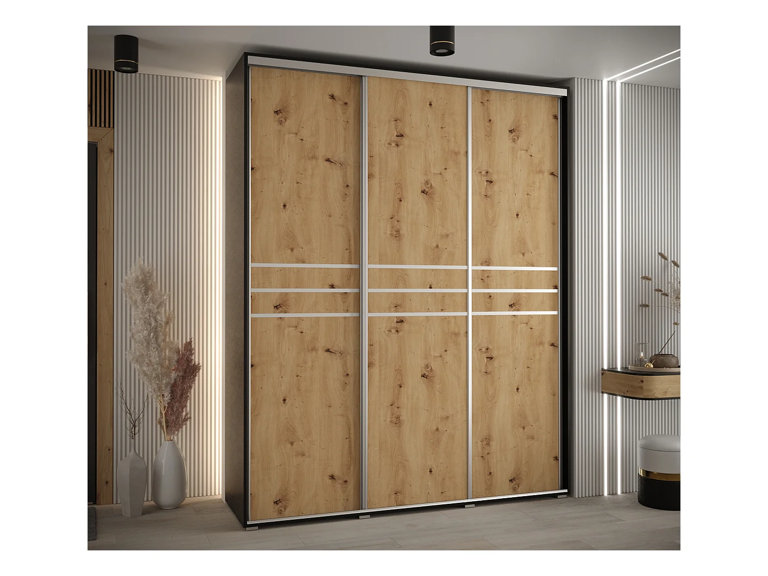 ARMOIRE DAVOS 10 À PORTES COULISSANTES 235,2/190/60 3 portes