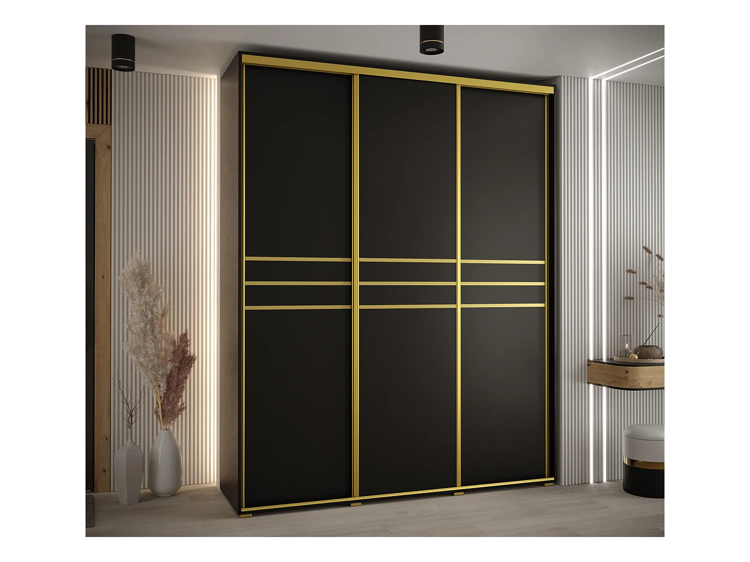 ARMOIRE DAVOS 10 À PORTES COULISSANTES 235,2/190/60 3 portes