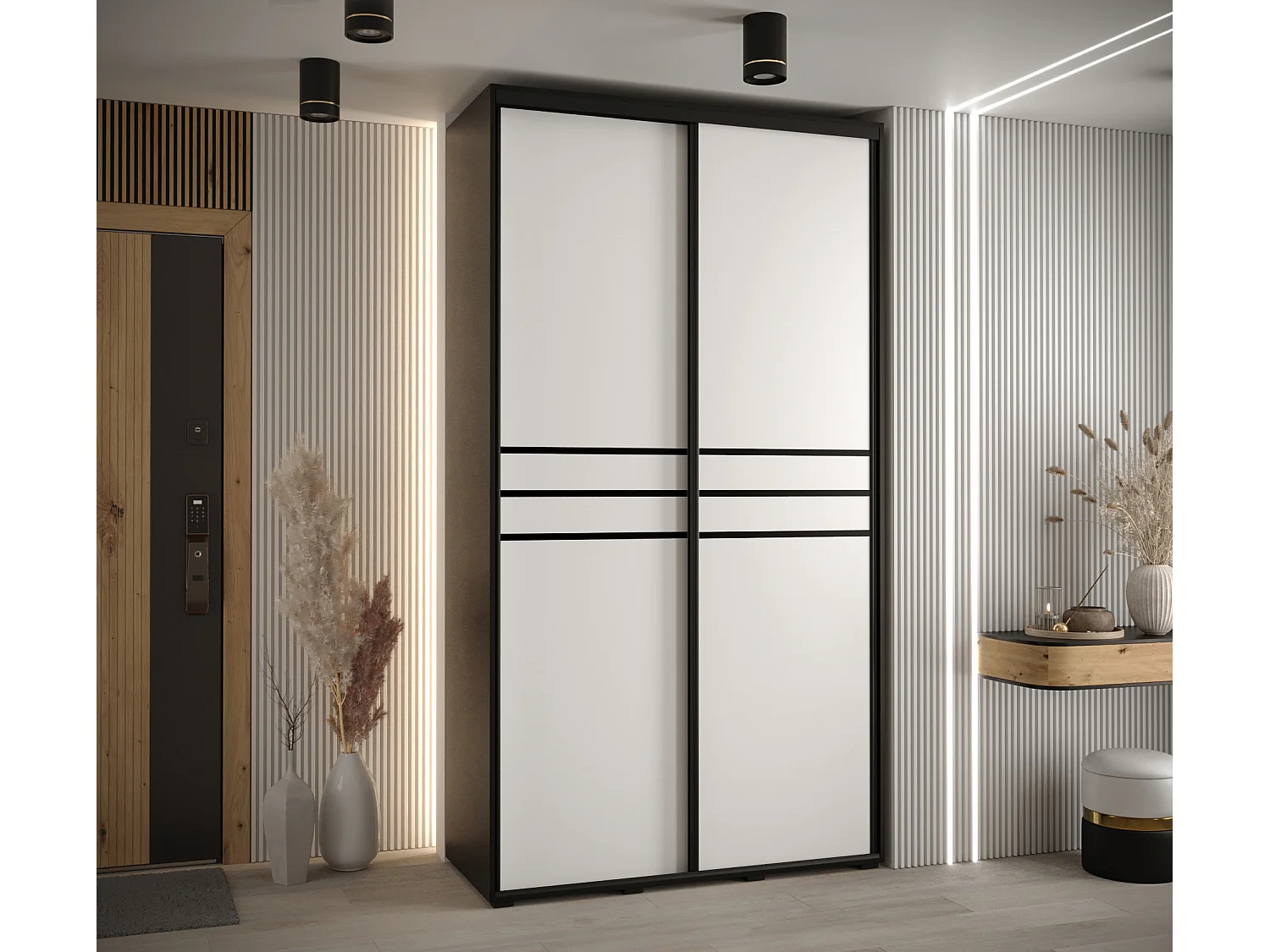 SCHWEBETÜRENSCHRANK 235,2/130/60 2-türig