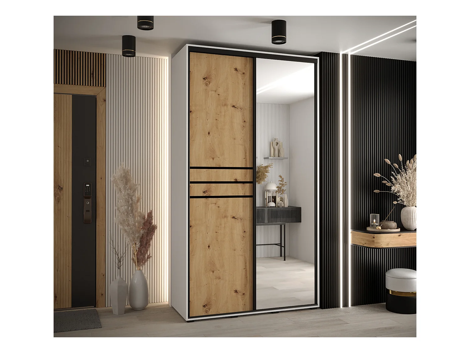 SCHWEBETÜRENSCHRANK 235,2/140/60 2-türig