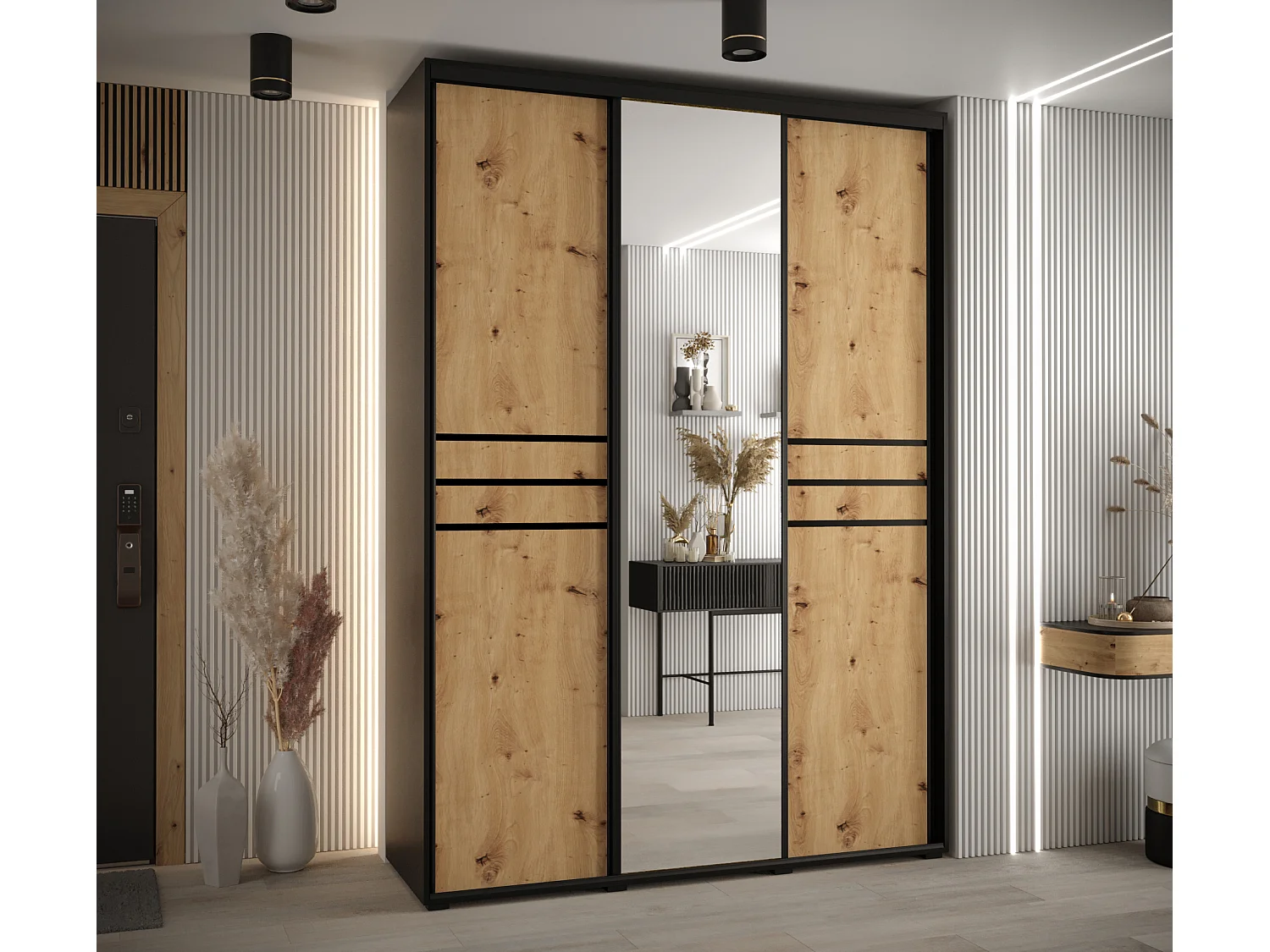 ARMOIRE DAVOS 11 À PORTES COULISSANTES 235,2/180/45 3 portes