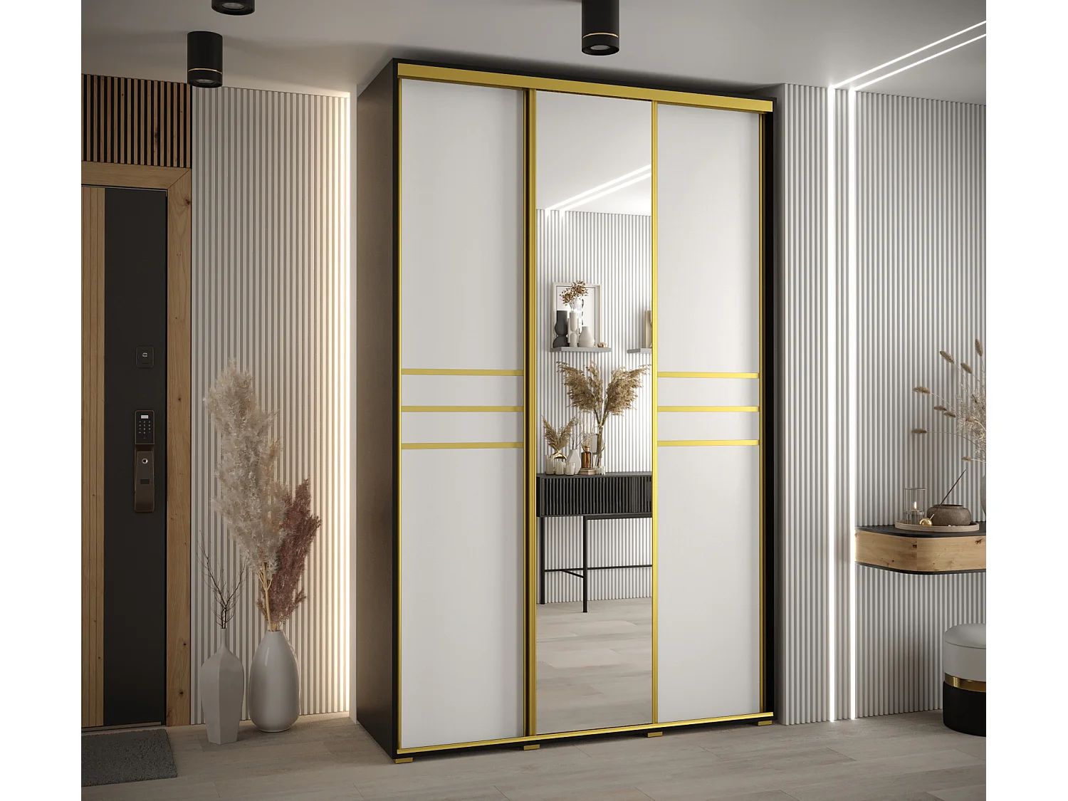 ARMOIRE DAVOS 11 À PORTES COULISSANTES 235,2/150/45 3 portes