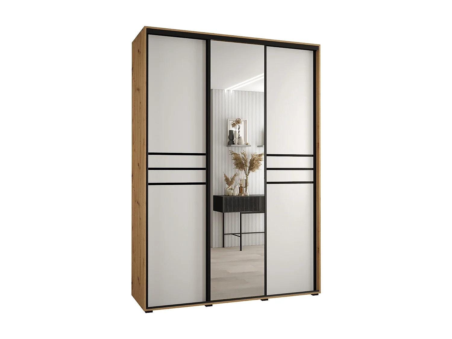 ARMOIRE DAVOS 11 À PORTES COULISSANTES 235,2/180/45 3 portes