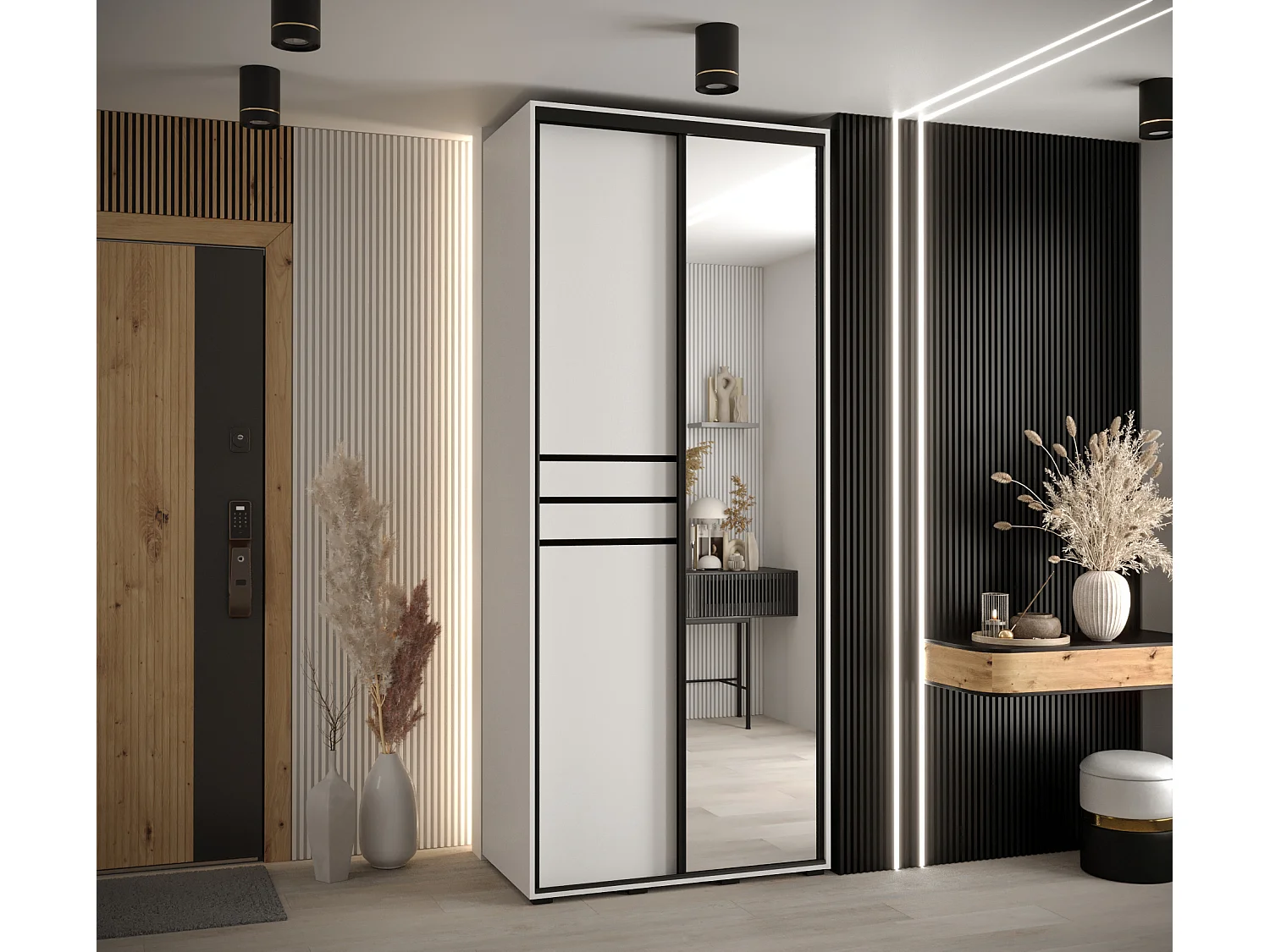 ARMOIRE DAVOS 11 À PORTES COULISSANTES 235,2/100/45 2 portes