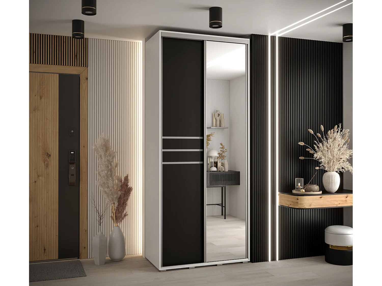 ARMOIRE DAVOS 11 À PORTES COULISSANTES 235,2/120/45 2 portes