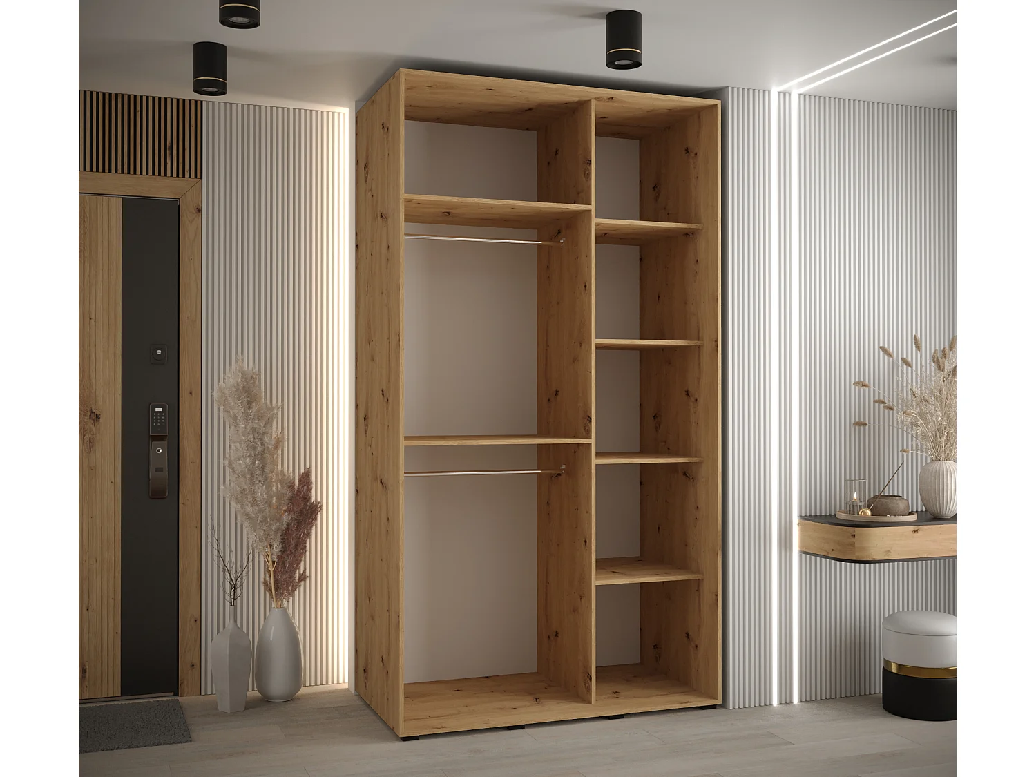 SCHWEBETÜRENSCHRANK 235,2/130/60 2-türig