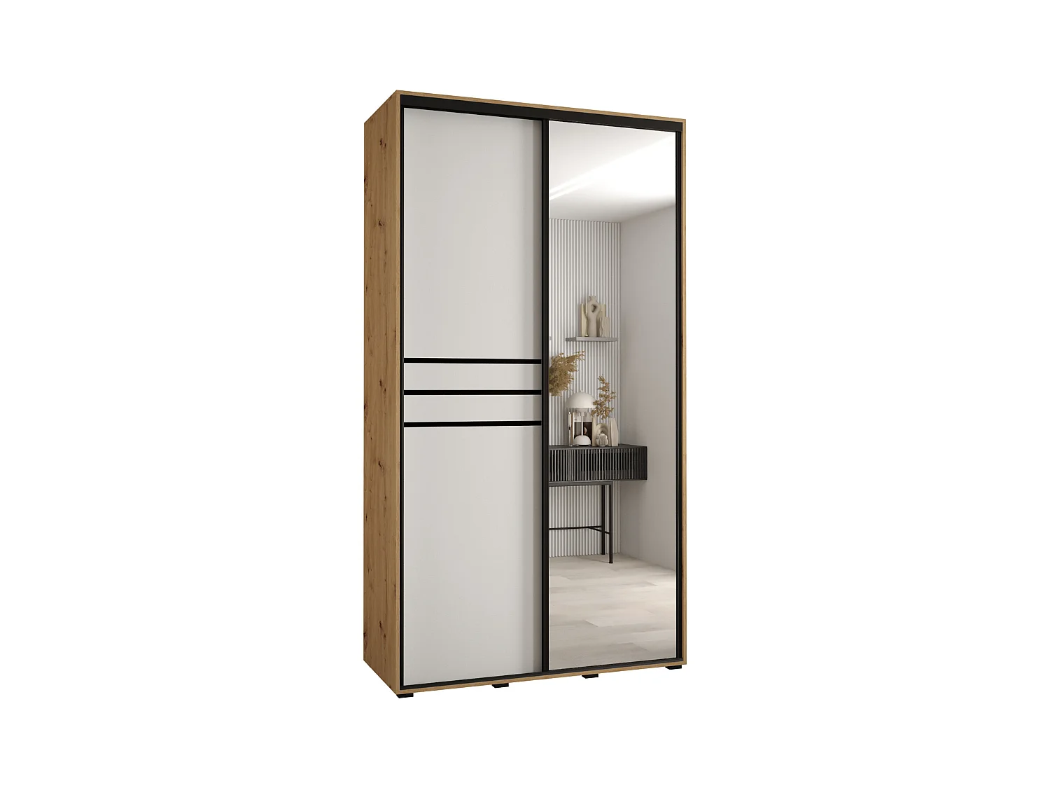 ARMOIRE DAVOS 11 À PORTES COULISSANTES 235,2/140/60 2 portes