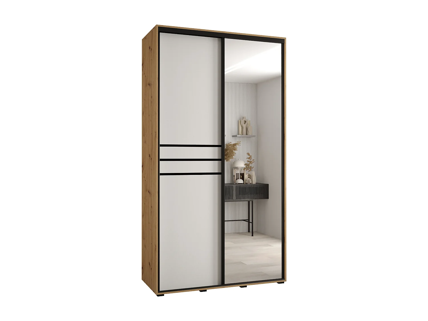 ARMOIRE DAVOS 11 À PORTES COULISSANTES 235,2/140/60 2 portes