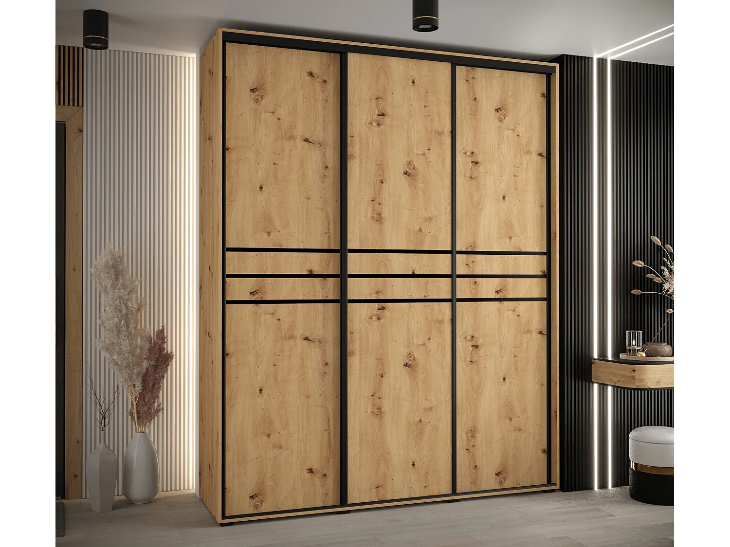 Armadio con ante a battente 235,2/200/45 3-porte