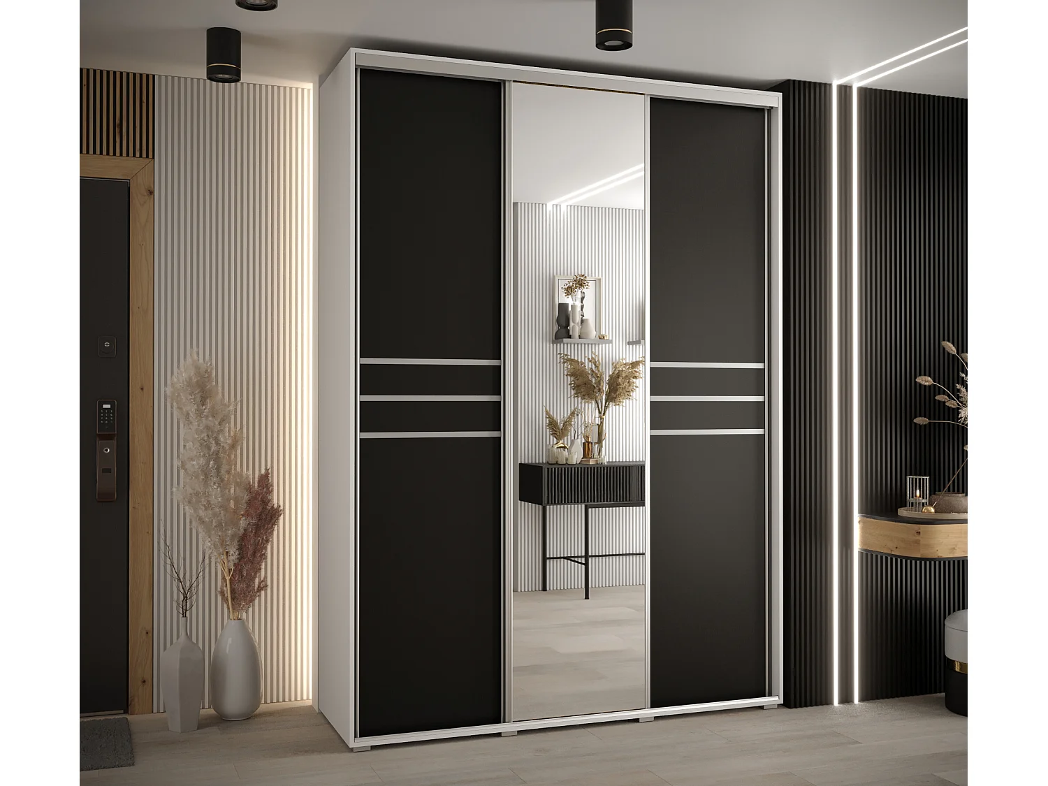 ARMOIRE DAVOS 11 À PORTES COULISSANTES 235,2/180/45 3 portes