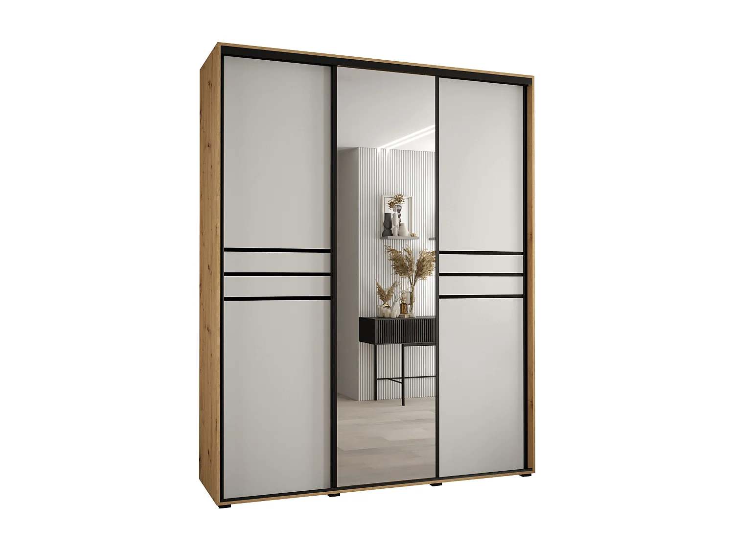 ARMOIRE DAVOS 11 À PORTES COULISSANTES 235,2/200/45 3 portes