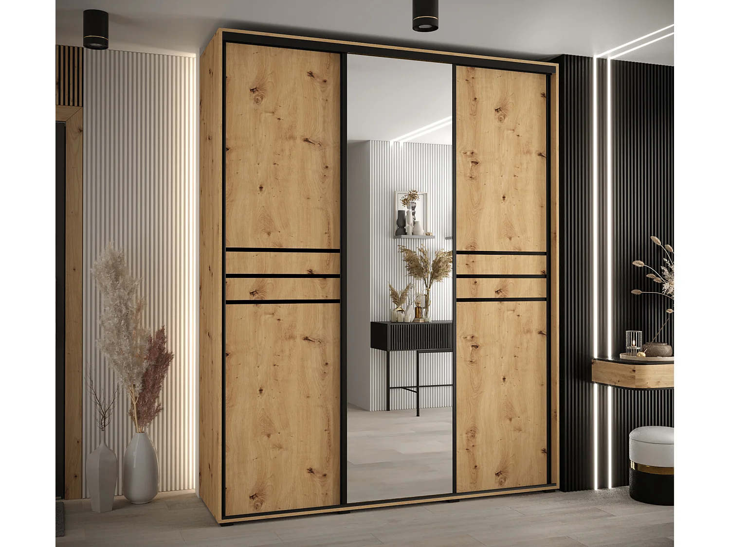 SCHWEBETÜRENSCHRANK 235,2/200/45 3-türig