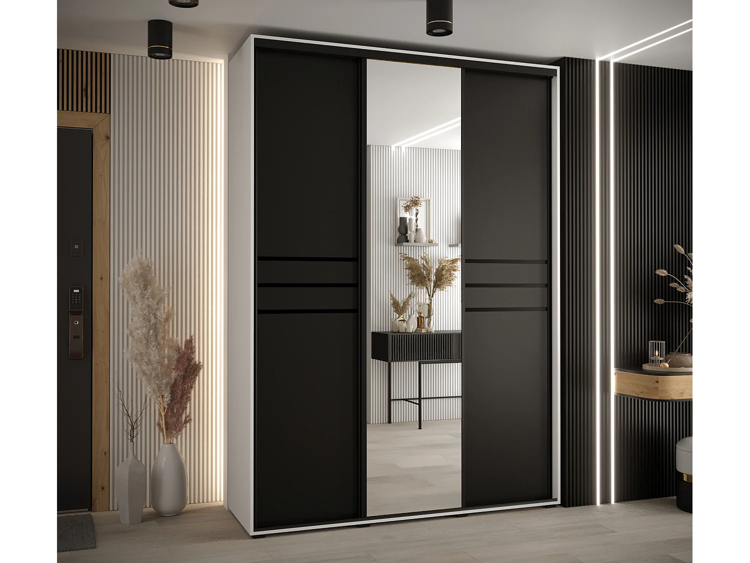 ARMOIRE DAVOS 11 À PORTES COULISSANTES 235,2/180/45 3 portes