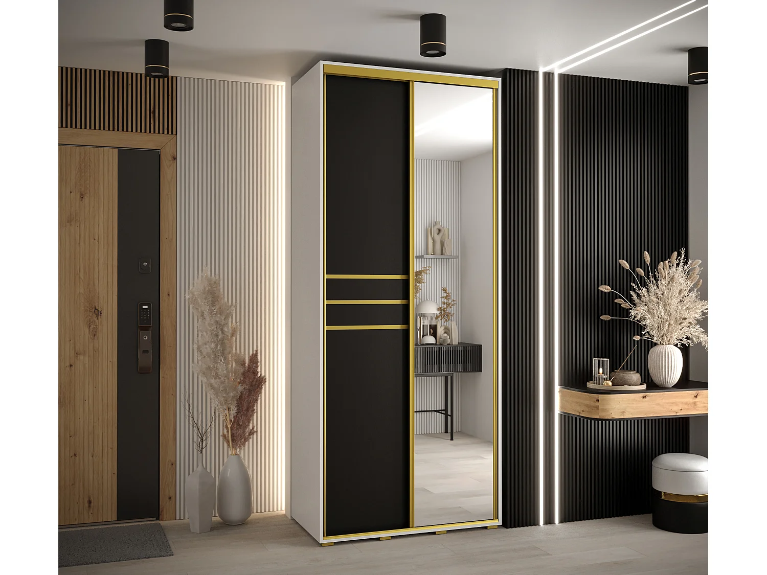 ARMOIRE DAVOS 11 À PORTES COULISSANTES 235,2/120/45 2 portes