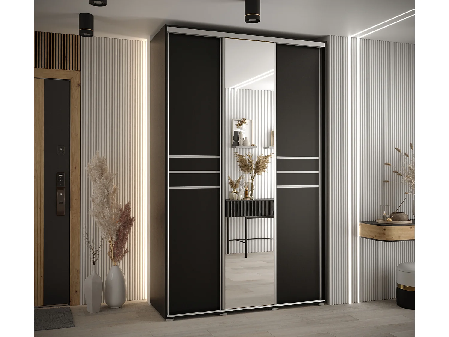 ARMOIRE DAVOS 11 À PORTES COULISSANTES 235,2/150/60 3 portes