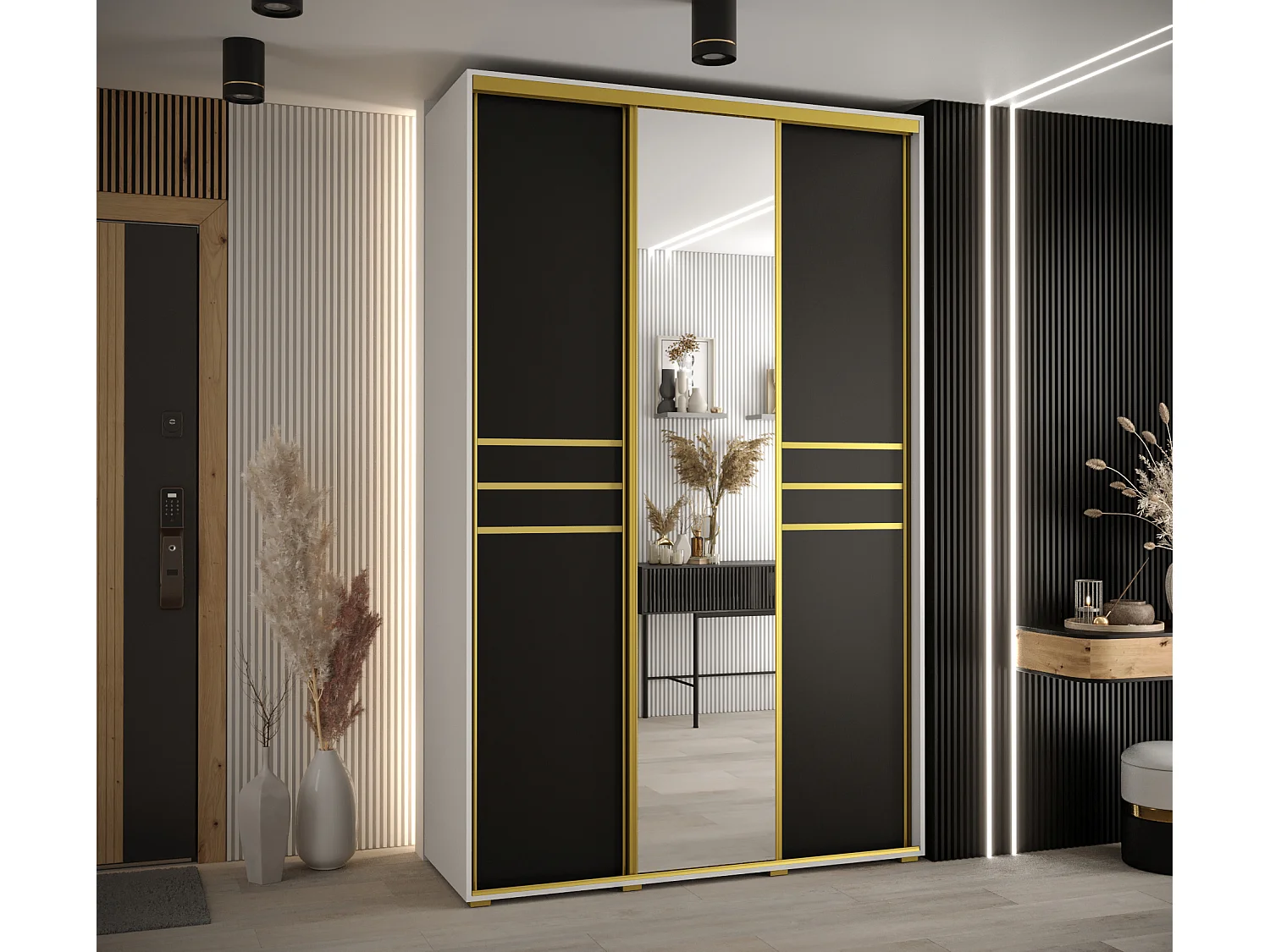 ARMOIRE DAVOS 11 À PORTES COULISSANTES 235,2/150/45 3 portes