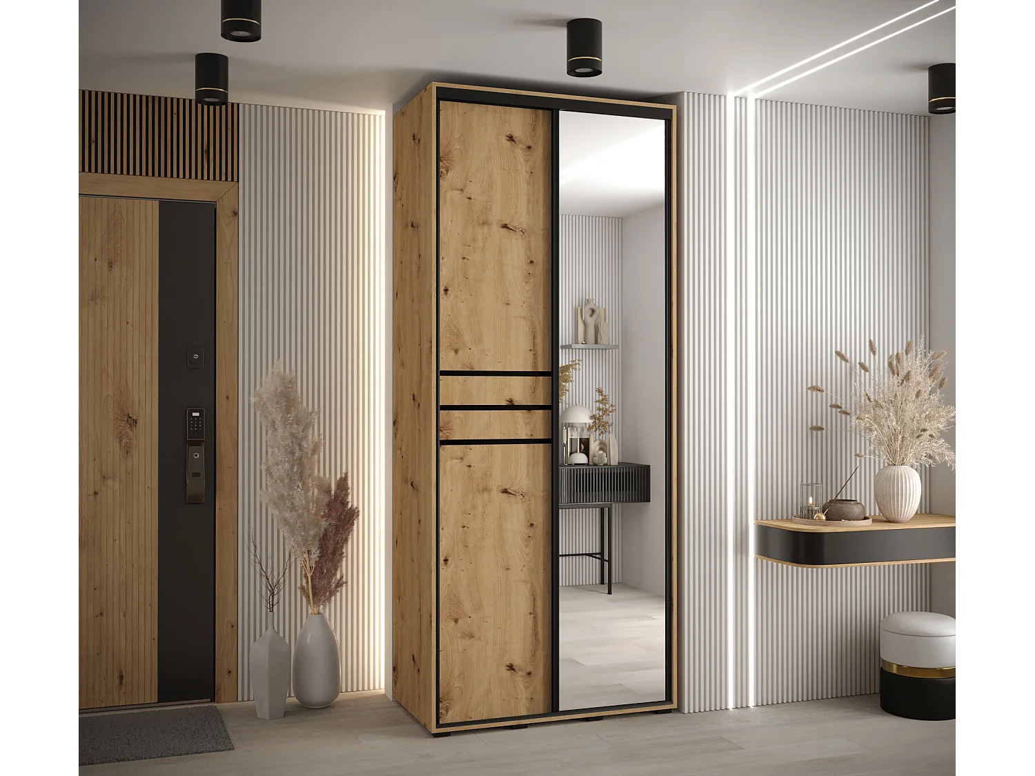 ARMOIRE DAVOS 11 À PORTES COULISSANTES 235,2/120/45 2 portes