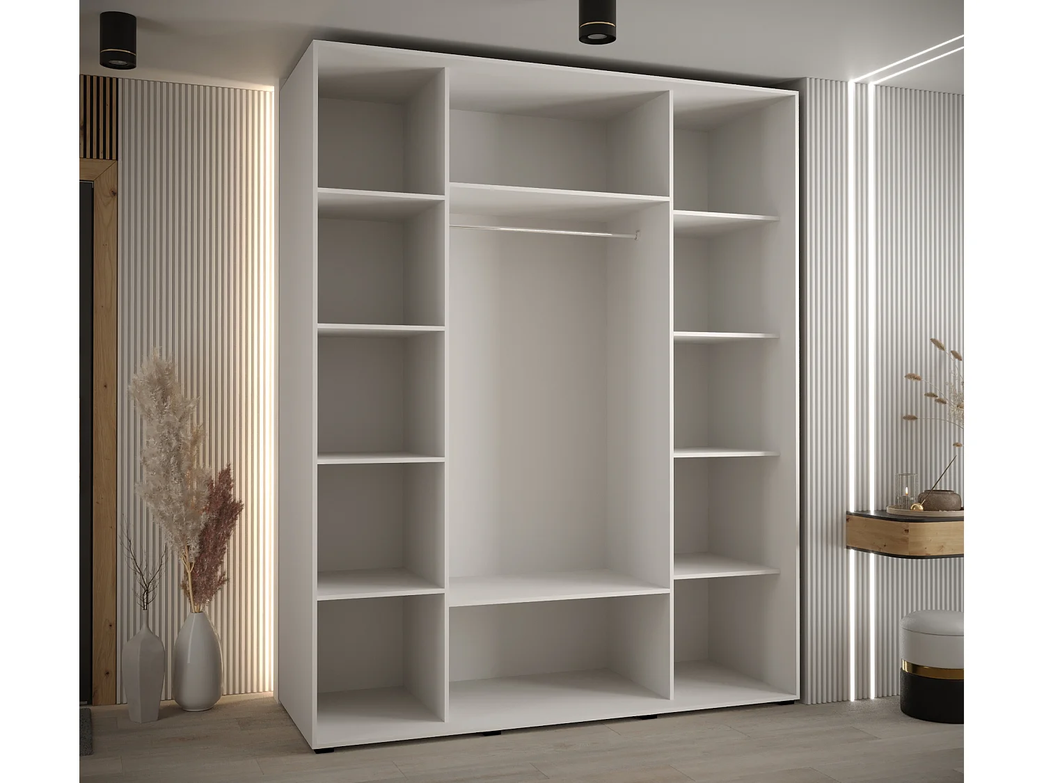 ARMOIRE DAVOS 11 À PORTES COULISSANTES 235,2/200/60 3 portes