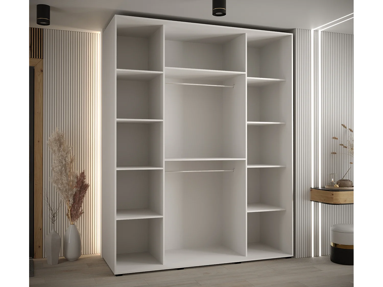 ARMOIRE DAVOS 11 À PORTES COULISSANTES 235,2/200/60 3 portes