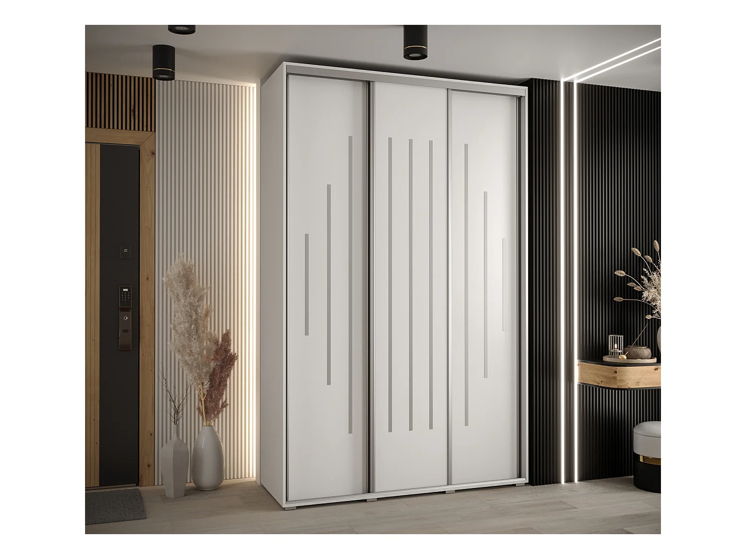 ARMOIRE DAVOS 12 À PORTES COULISSANTES 235,2/160/60 3 portes