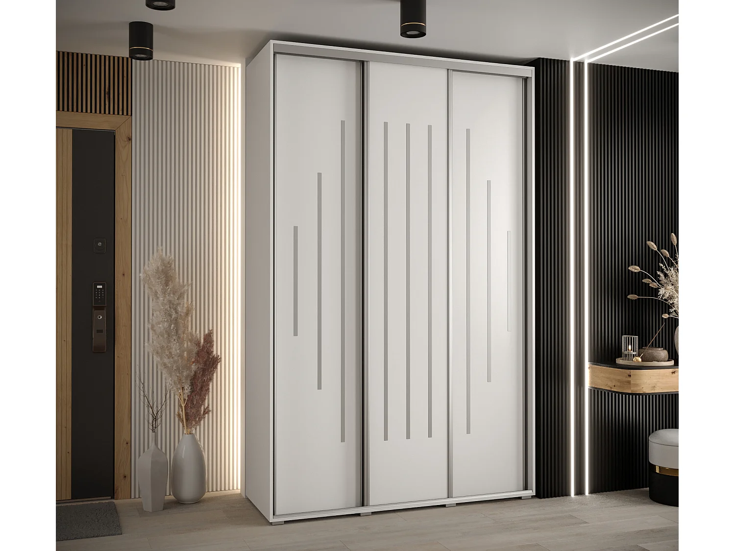 ARMOIRE DAVOS 12 À PORTES COULISSANTES 235,2/160/60 3 portes