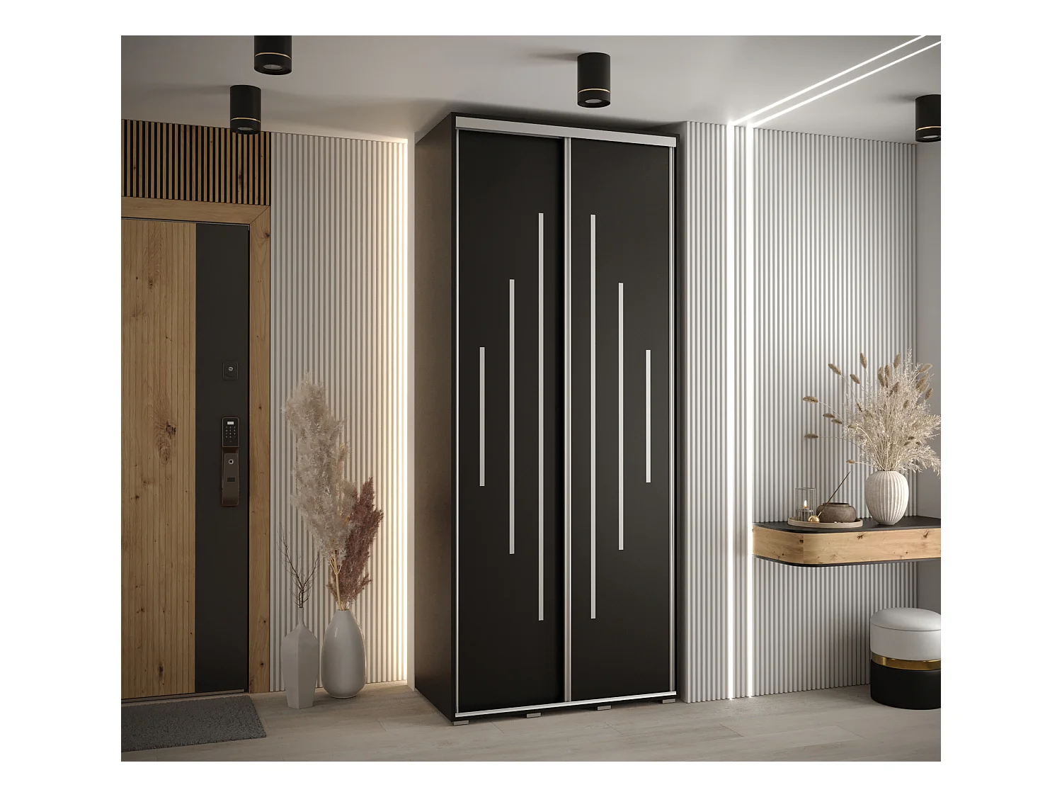 ARMOIRE DAVOS 12 À PORTES COULISSANTES 235,2/110/60 2 portes