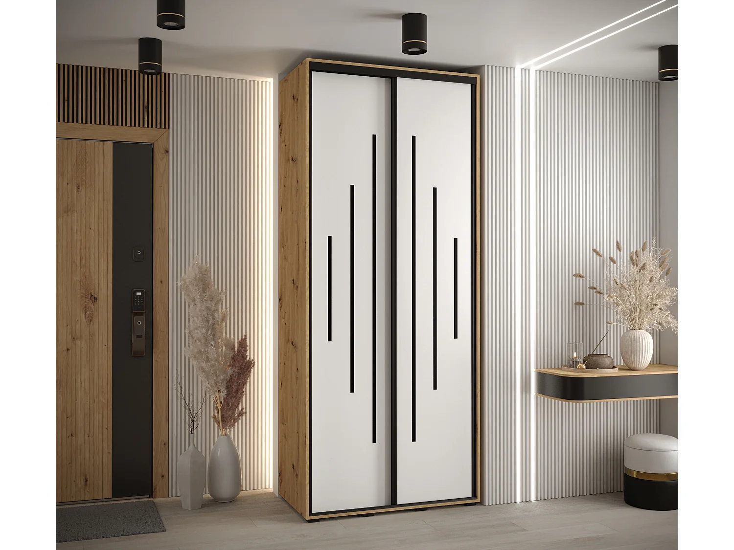 ARMOIRE DAVOS 12 À PORTES COULISSANTES 235,2/110/45 2 portes