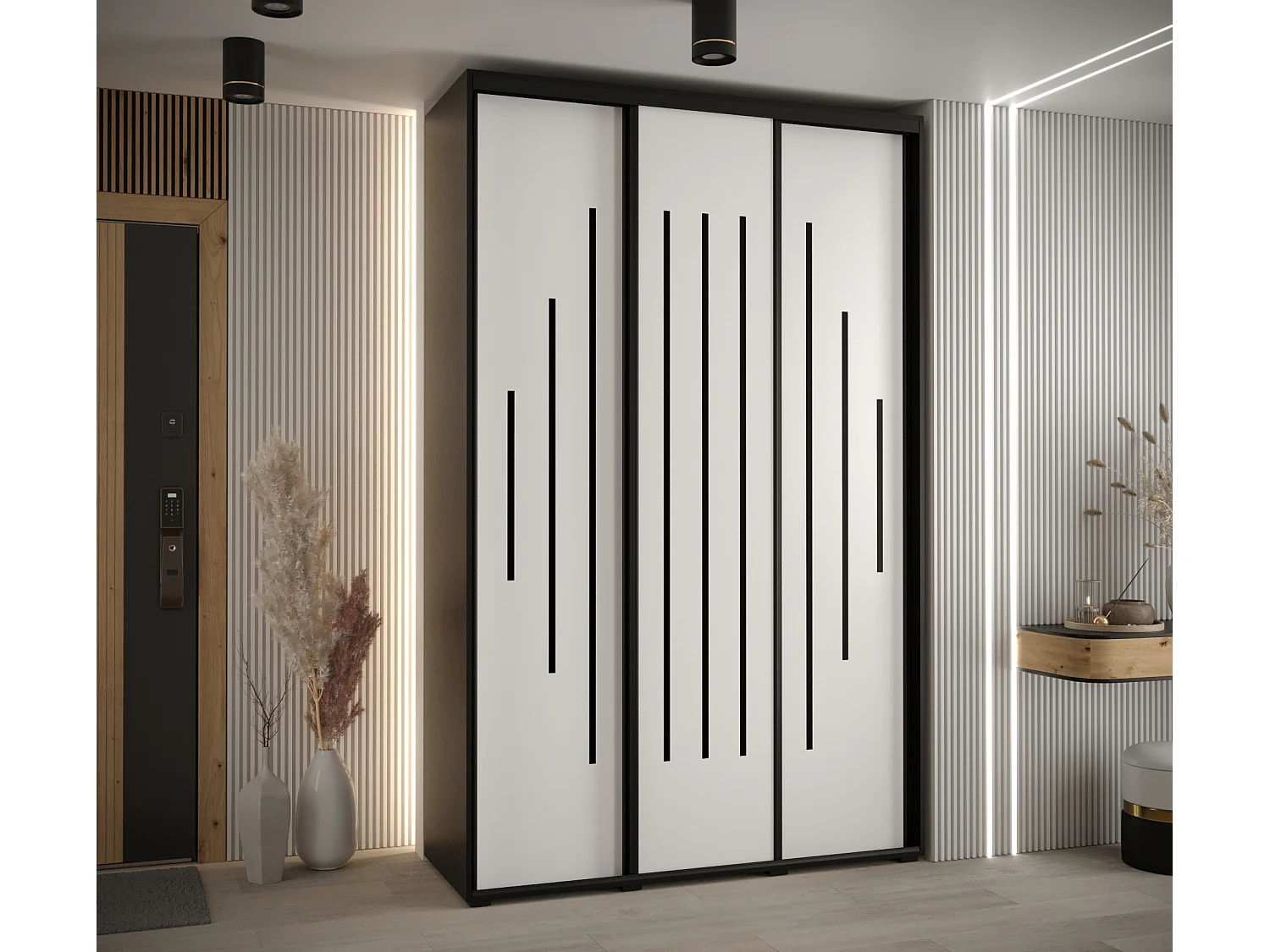 ARMOIRE DAVOS 12 À PORTES COULISSANTES 235,2/150/45 3 portes