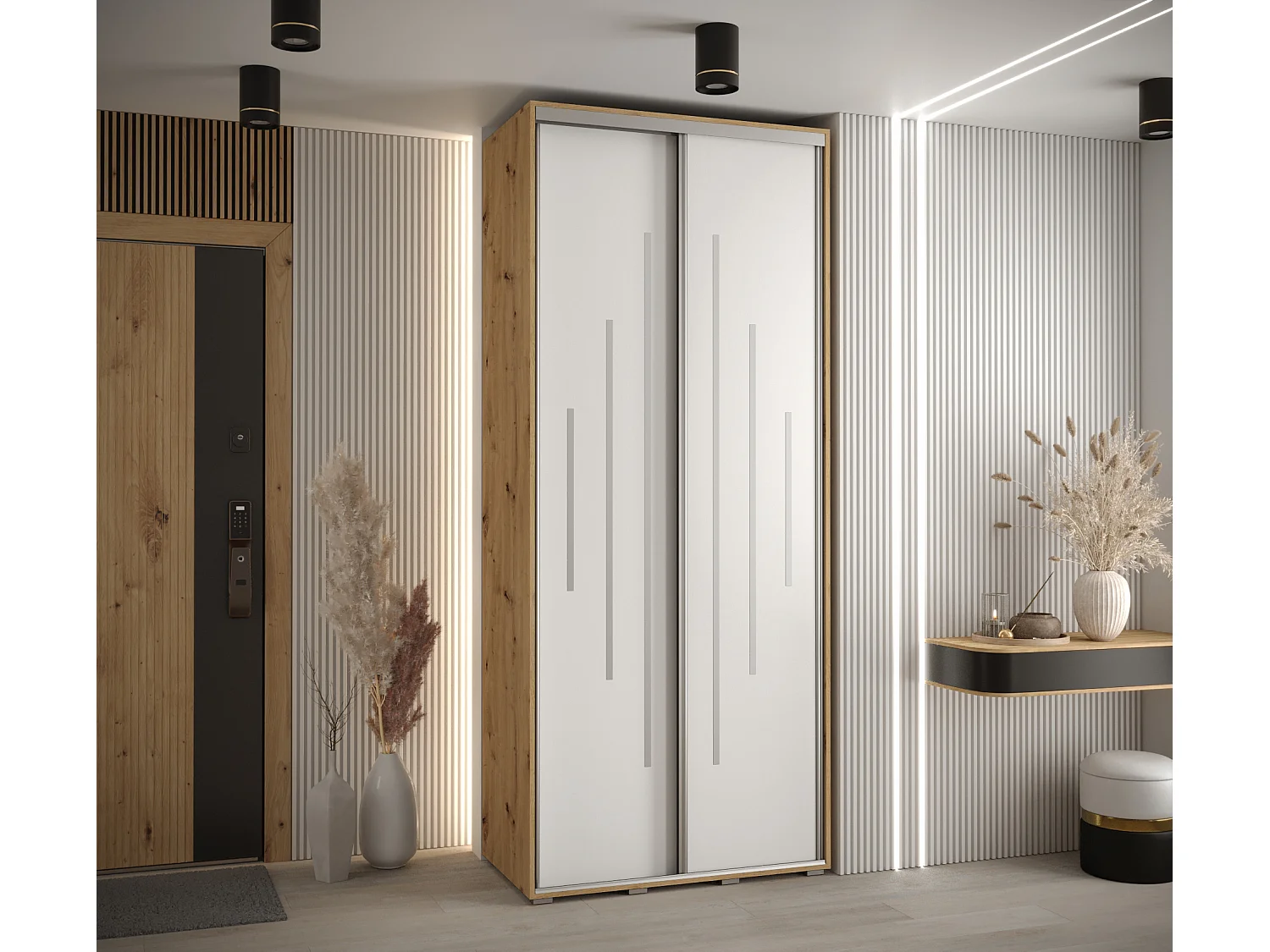 ARMOIRE DAVOS 12 À PORTES COULISSANTES 235,2/110/60 2 portes