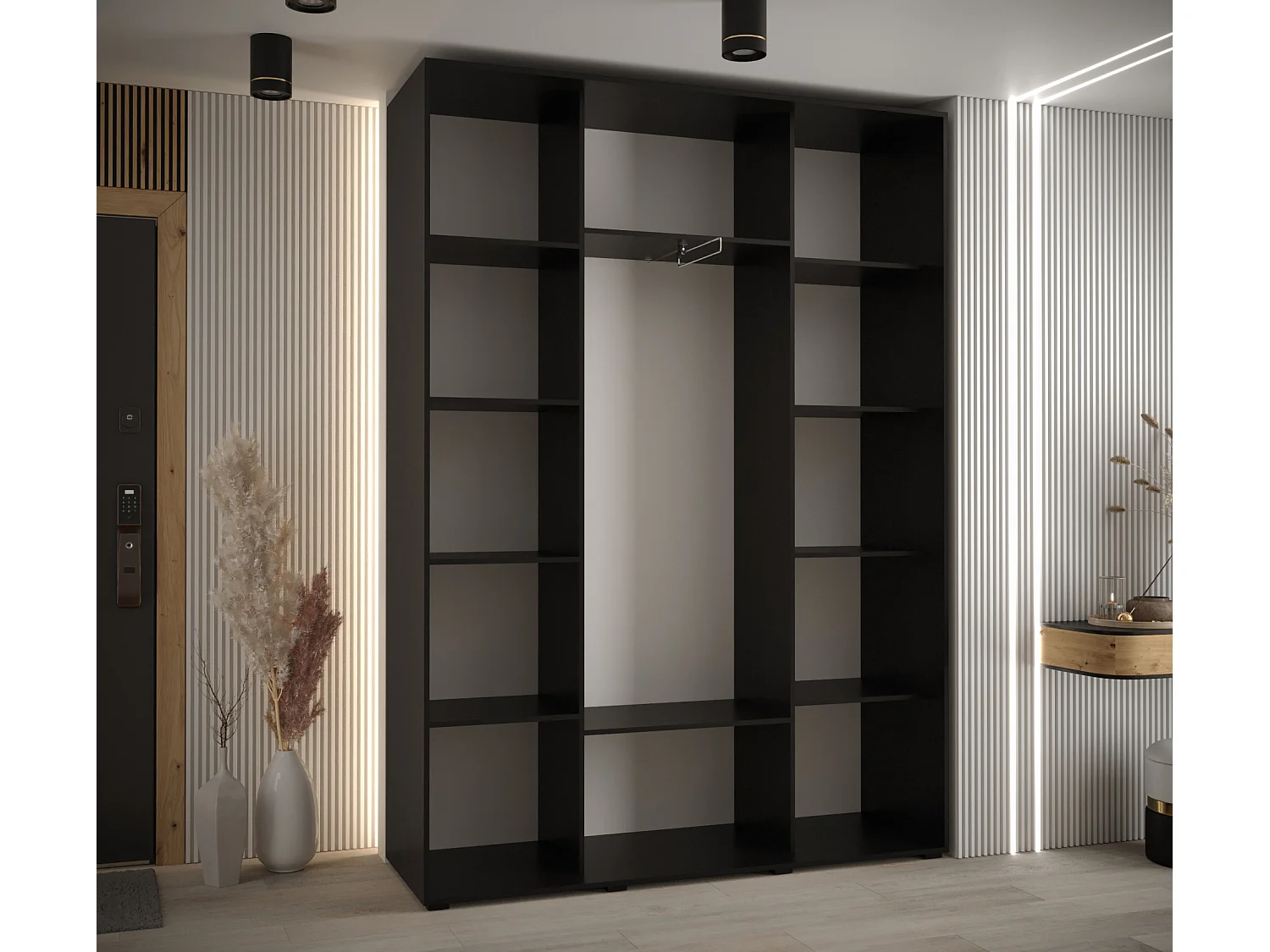ARMOIRE DAVOS 12 À PORTES COULISSANTES 235,2/160/45 3 portes
